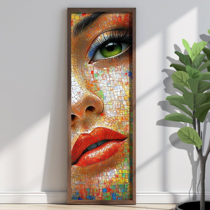 Wallity Pintura Decorativa EMR084 Multicolor en MDF con Marco Wallity Pintura Decorativa EMR084 Multicolor en MDF con Marco